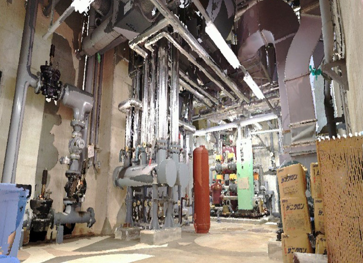 3Dスキャン（点群）データ：機械室